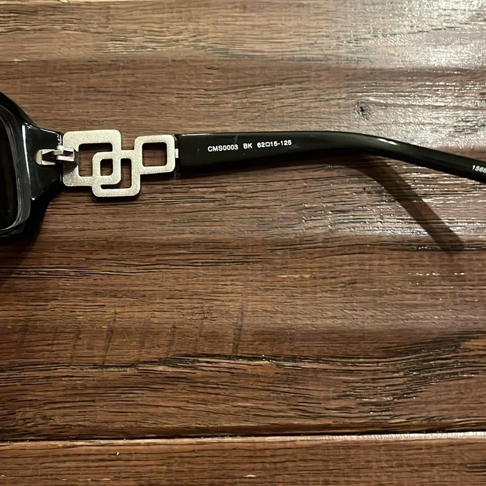 Chelsea Morgan CMS0003 BK 62025-125 Sunglasses Black Square Full Rim Frames